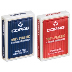 Karty COPAG pokerowe JUMBO - 4 indeksy - 100% plastik - pojedyncze